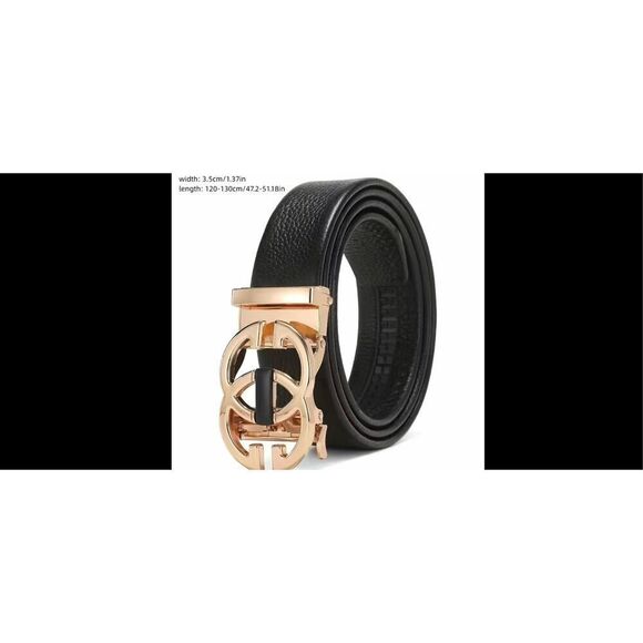 NWOT gold buckle black belt. - Picture 7 of 7